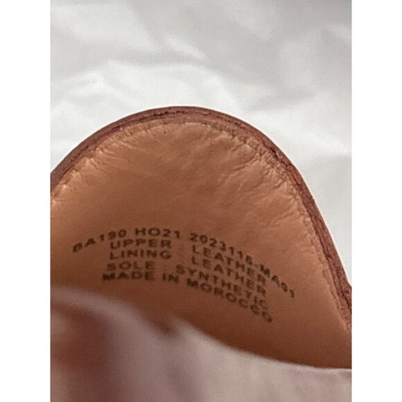 J.Crew Leather Penny Loafers Size 10 Brown Cognac Quiet Luxury Made in Morocco - Picture 11 of 13